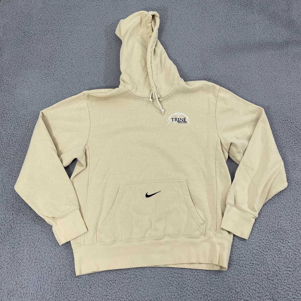 Nike Trine University Hoodie M Gold Center Swoosh Football Collegiate Pullover